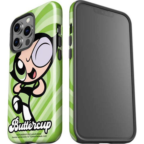 Cartoon Network Powerpuff Girls Buttercup Green Hearts iPhone 15 Pro Impact Case